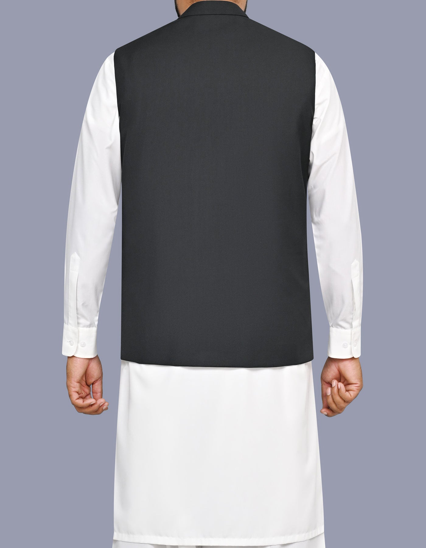 Black Plain Waist Coat WC2622C-40