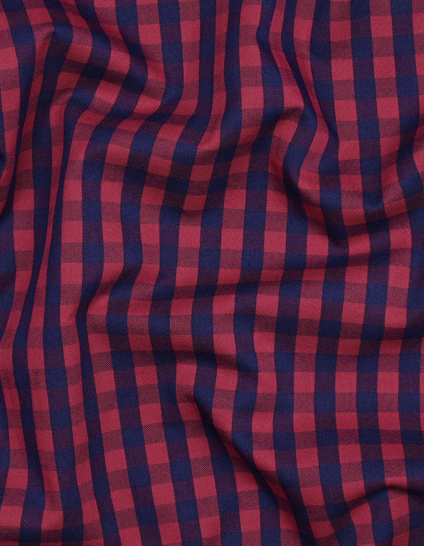 Check Maroon Smart Fit Shirt FS2952SH-16