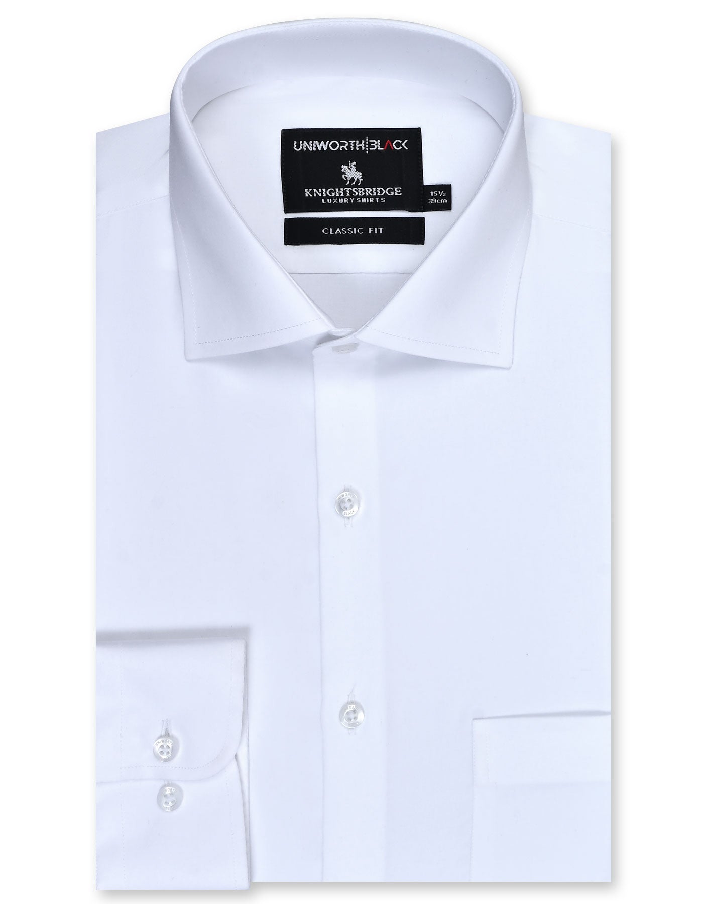 Plain White Classic Fit Shirt FS2331-1RF-14.5