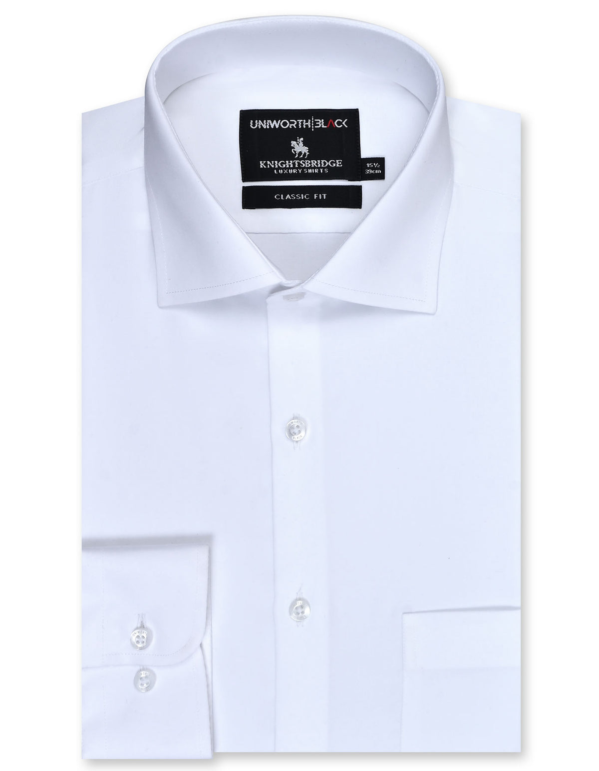 Plain White Classic Fit Shirt FS2331-1RF-14.5