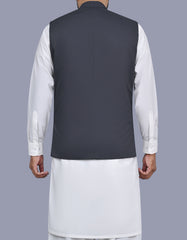 Grey Plain Waist Coat WC2521-1S-40