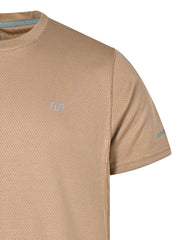 Camel Half Sleeves Gym Tee FGT2602-2-M