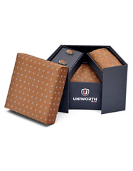 Bronze Geometric Cufflink Tie Set