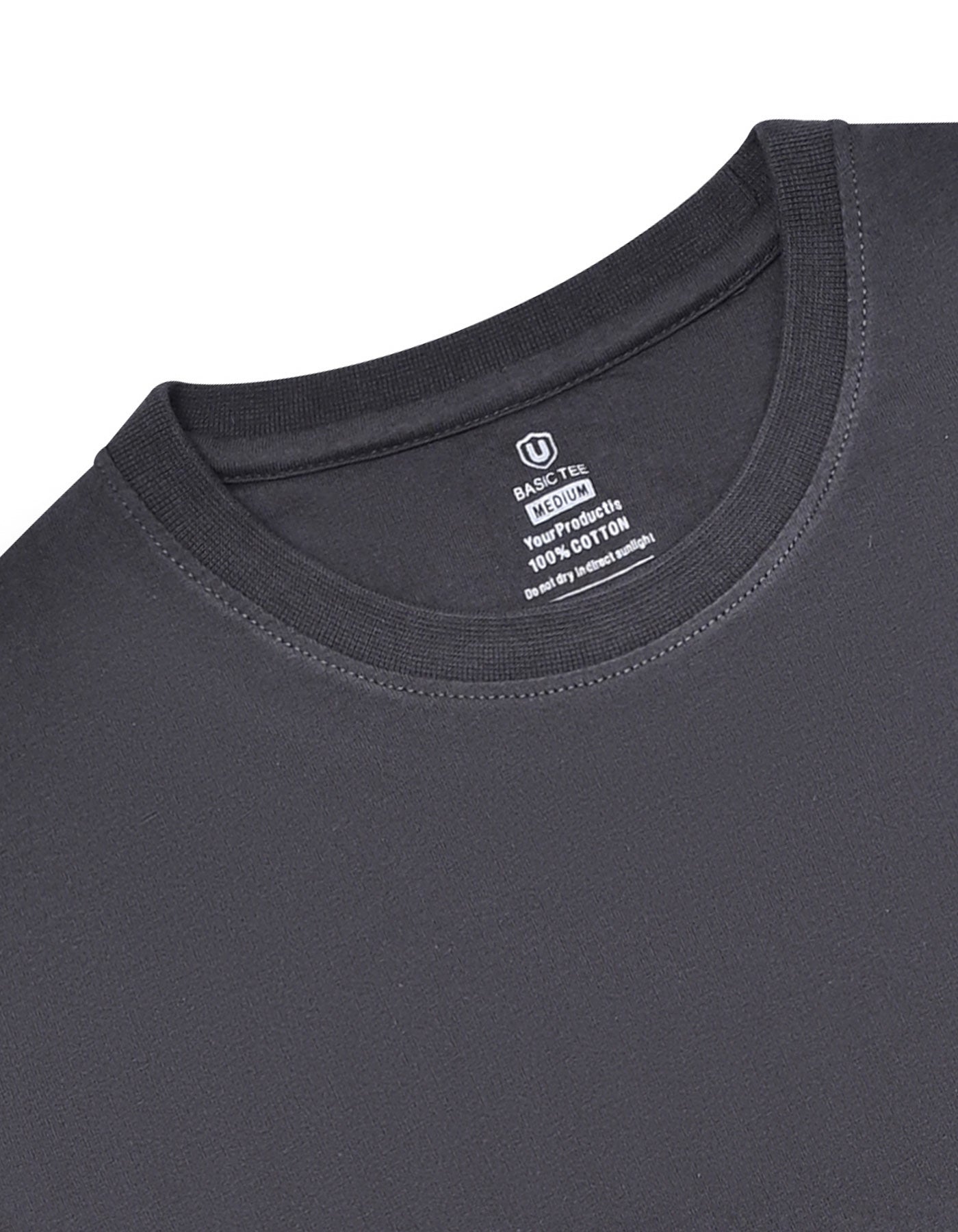 Plain Charcoal TEE2607-L