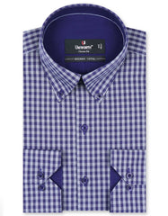 Check Grey Classic Fit Shirt FS973RF-14.5