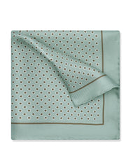 C Green Dotted Pocket Square