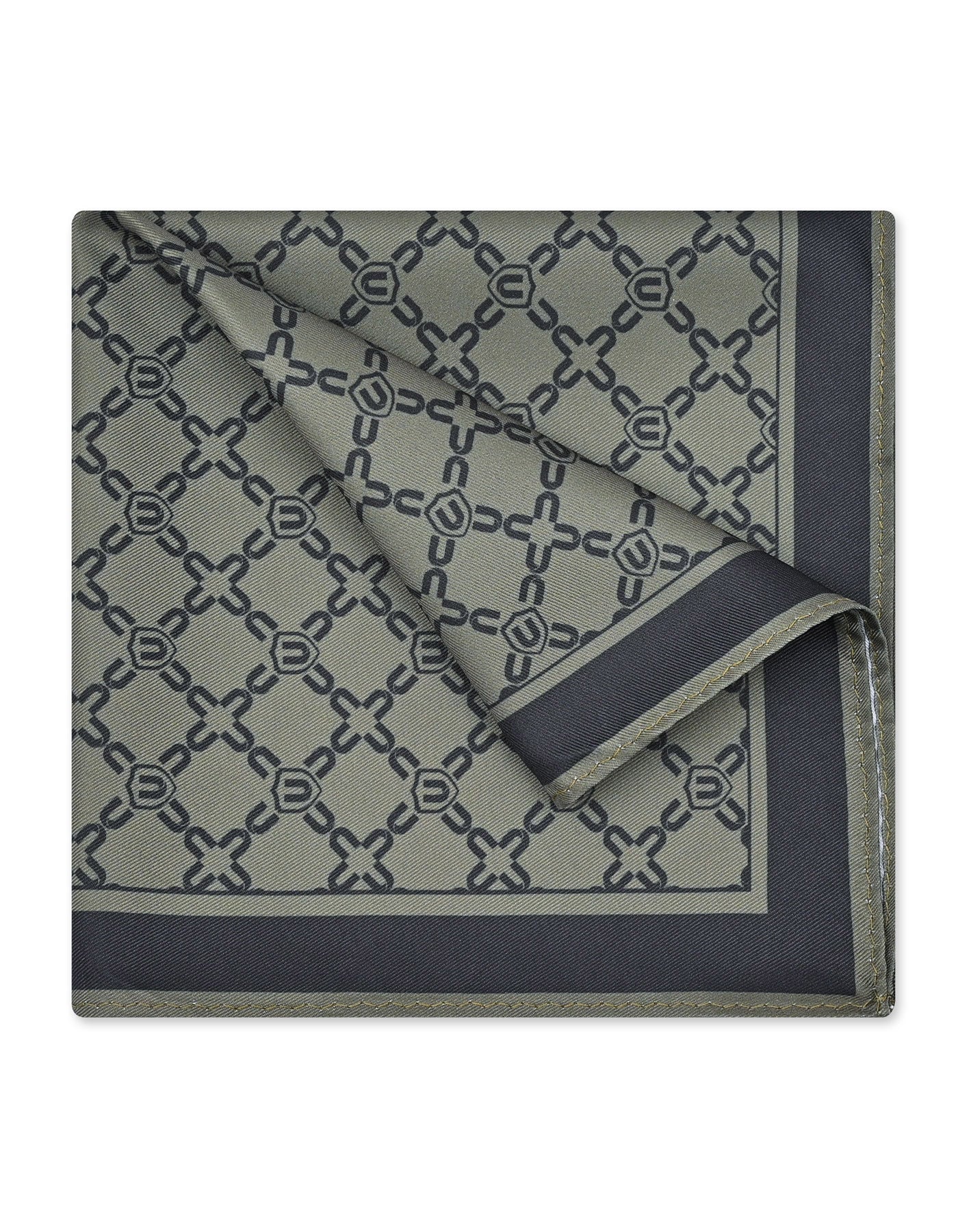 Green Geometric Pocket Square