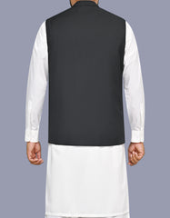Black Plain Waist Coat WC2622S-40