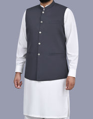 Grey Plain Waist Coat WC2521-1S-38