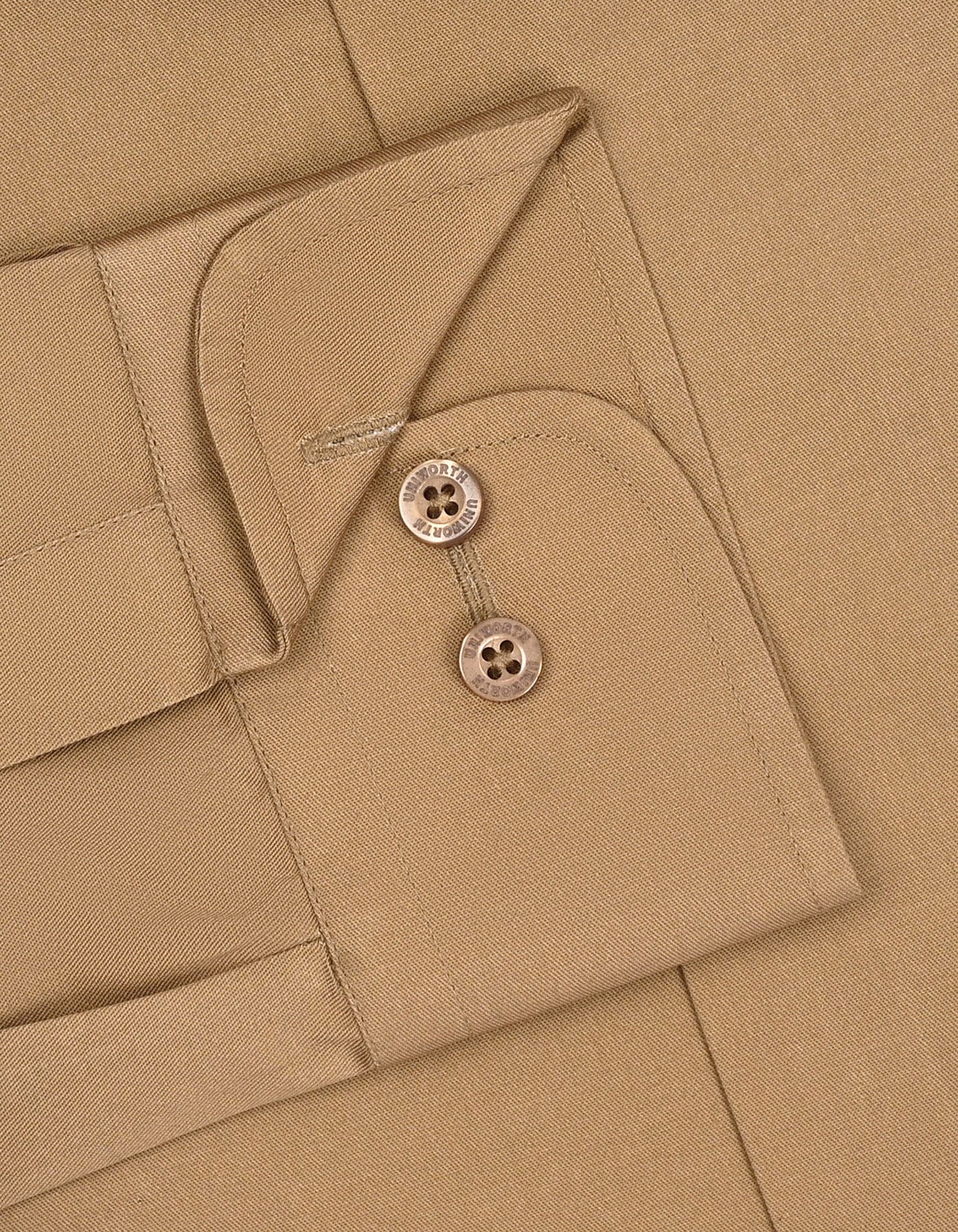 Plain Khaki Tailored Smart Fit Shirt FS1633-3SF-15.5