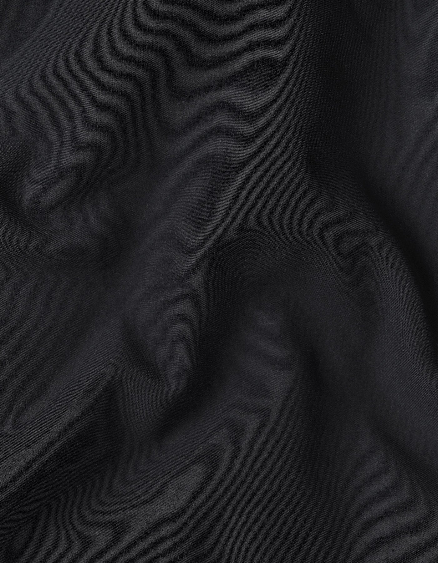 Black Plain Windbreaker Jacket