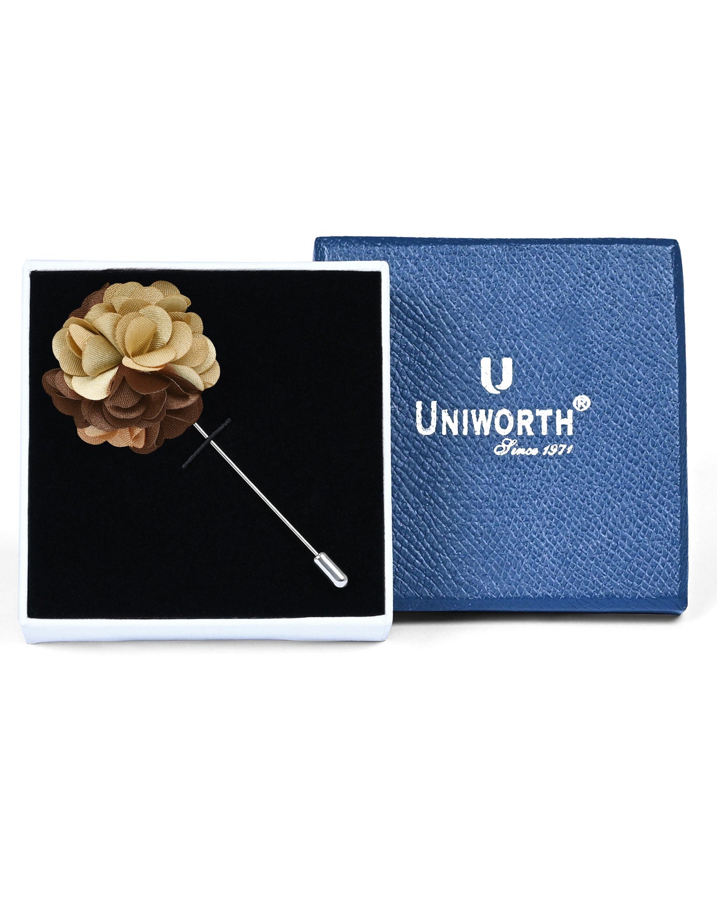 Golden Floral Coat Lapel Pin