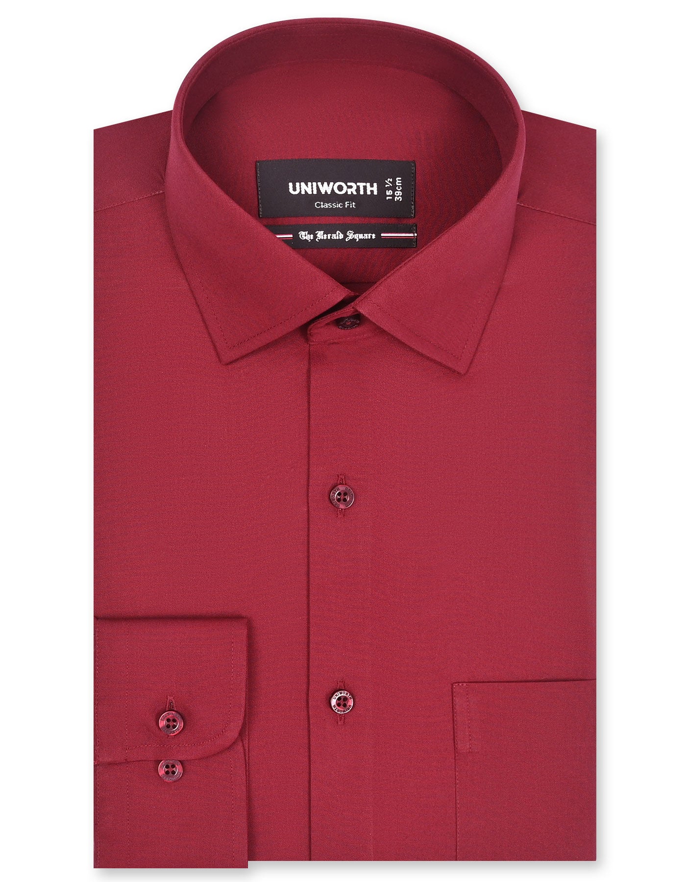 Plain Maroon Classic Fit Shirt FS1655-2RF-14.5