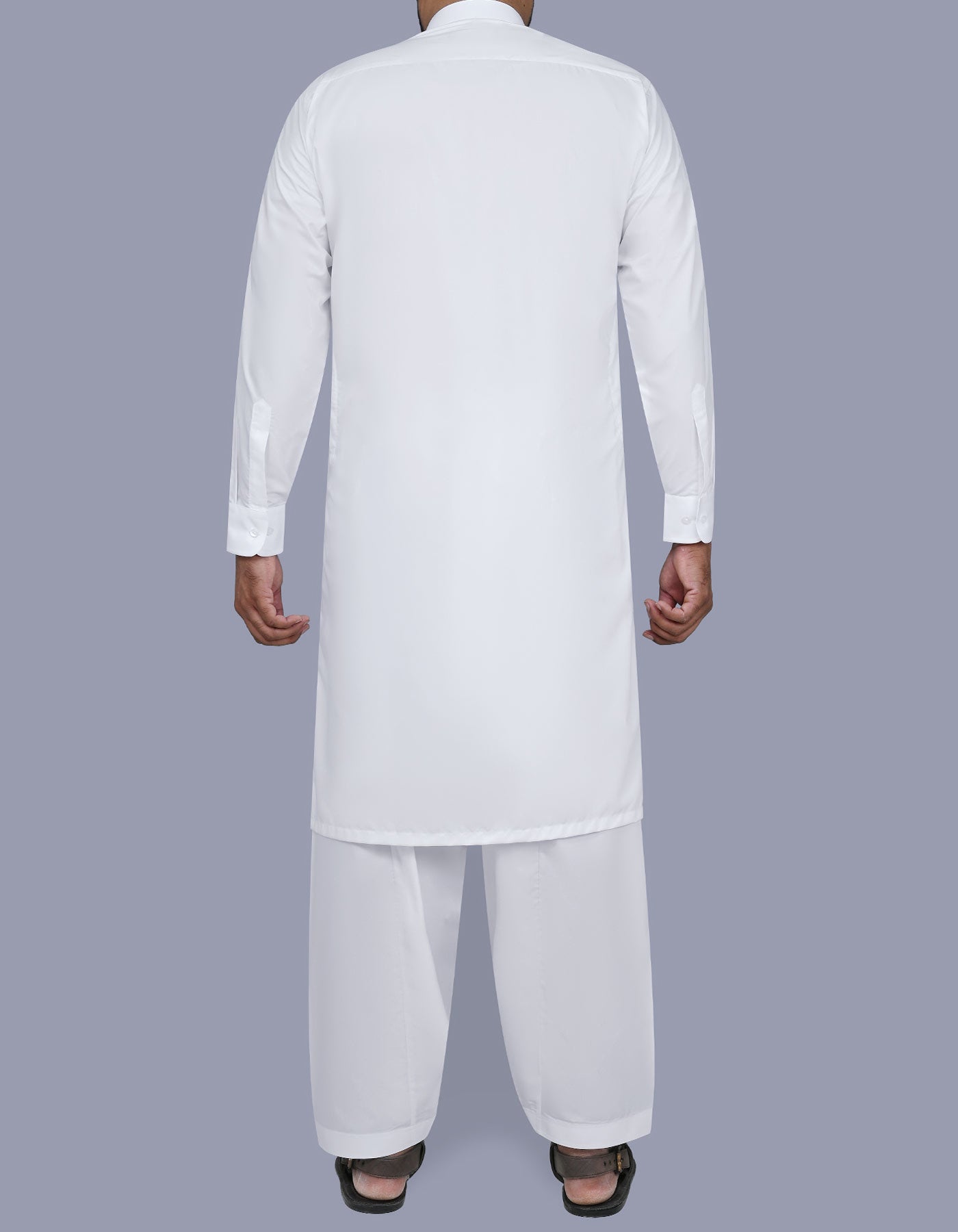 White Plain Kameez Shalwar KS2516-3S-L