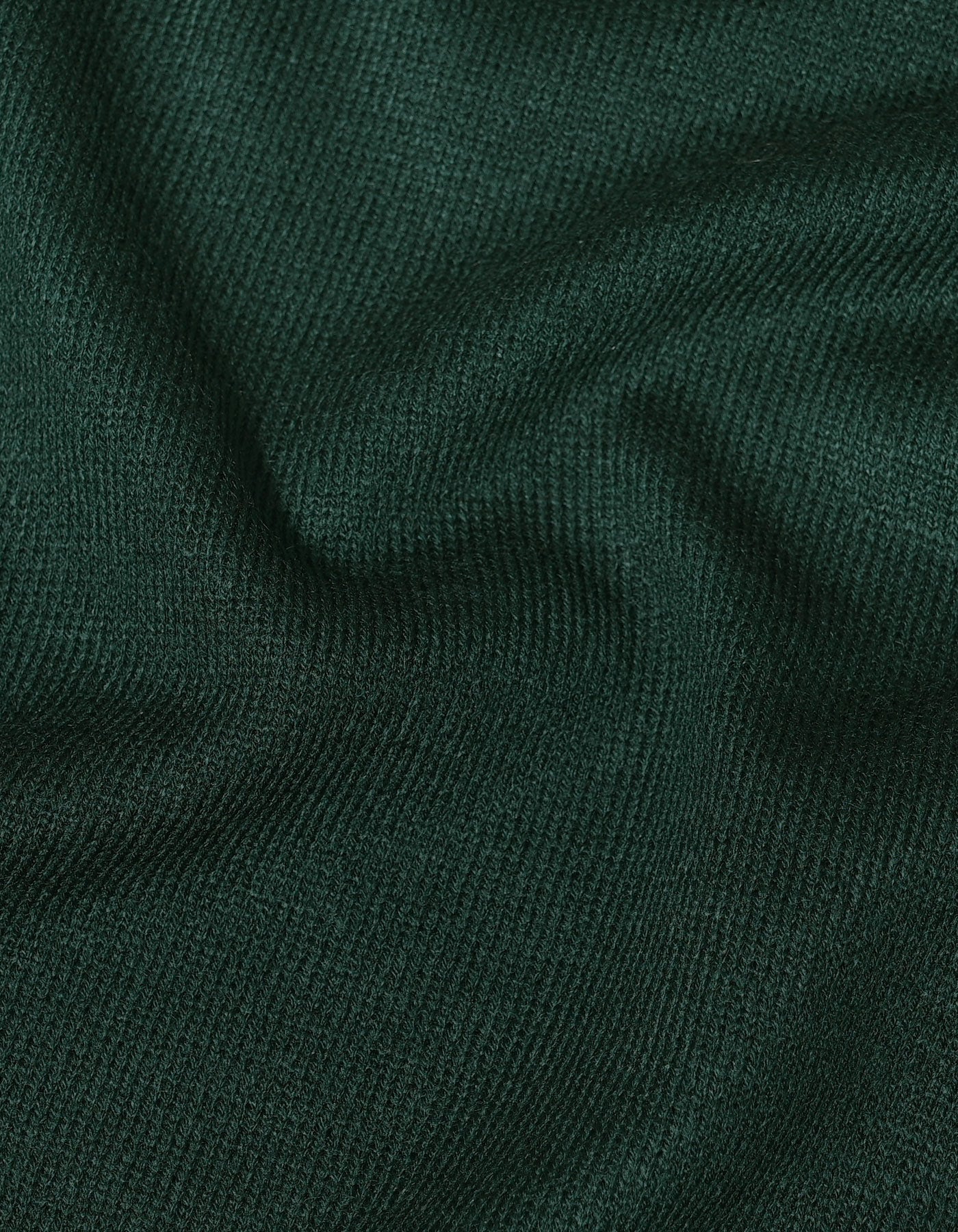 Green Plain Polo Collar Sweater