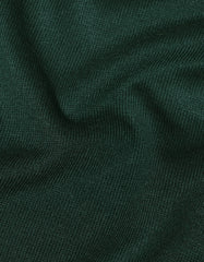 Green Plain Polo Collar Sweater