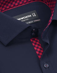 Plain Navy Tailored Smart Fit Shirt FS1601-2SF-15