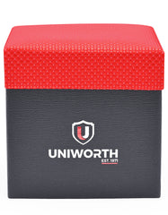 Red Geometric Cufflink Tie Set