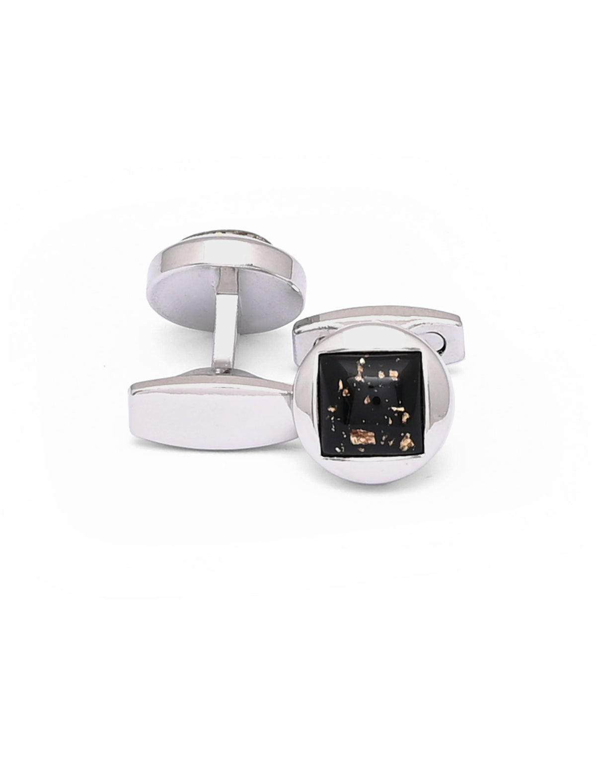 Black Circle Cufflink