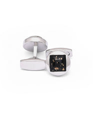 Black Circle Cufflink