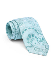 Ice Blue Paisley Tie