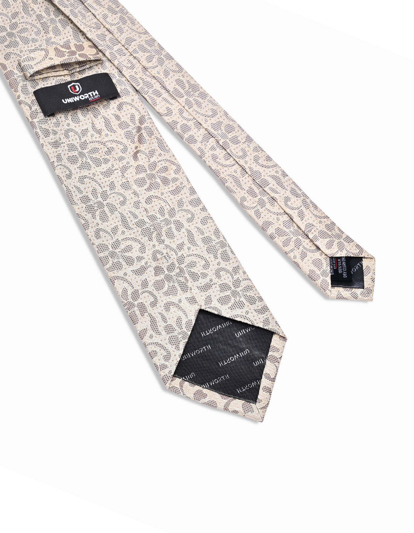 Pale Gold Floral Tie