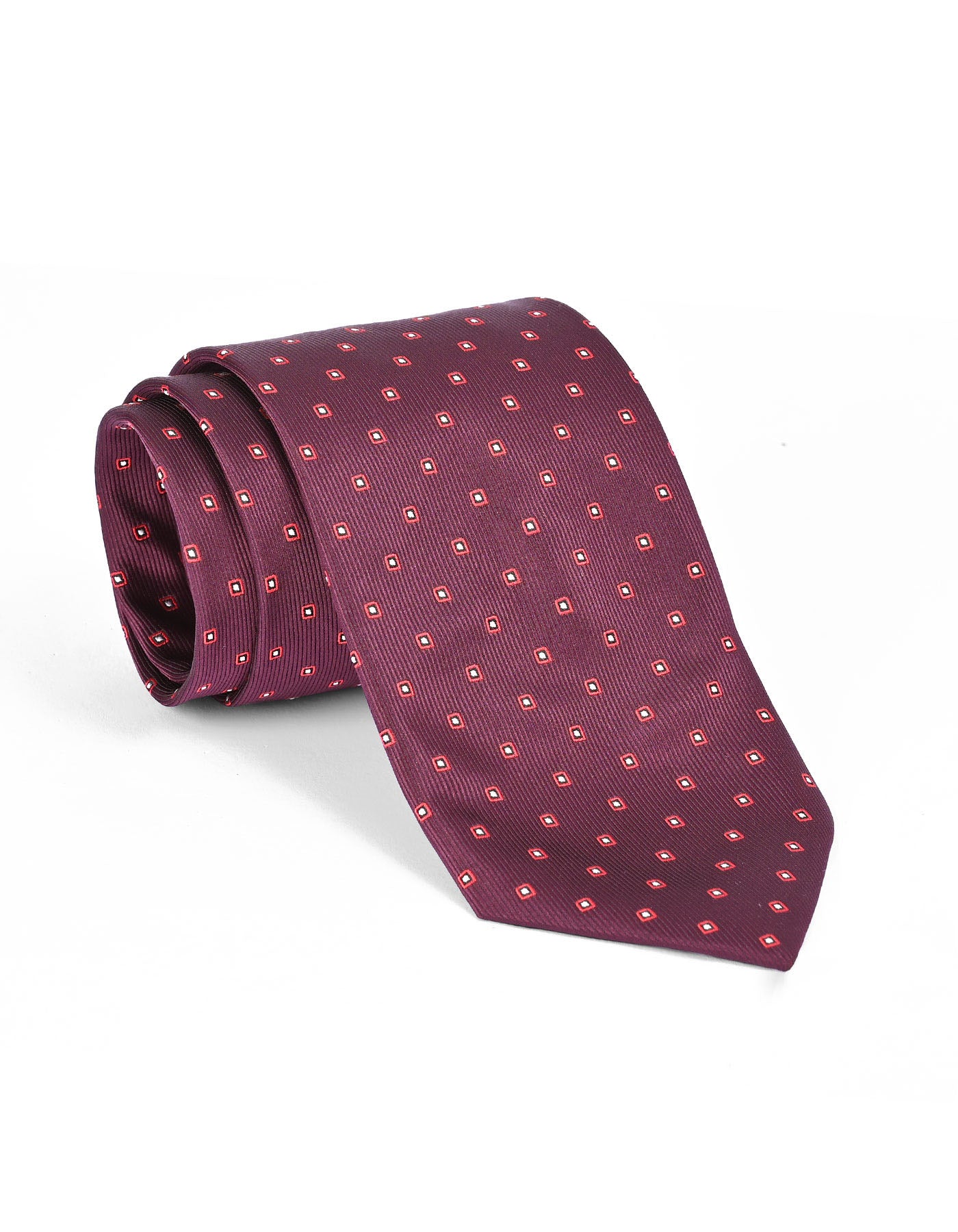 Maroon Geometric Tie