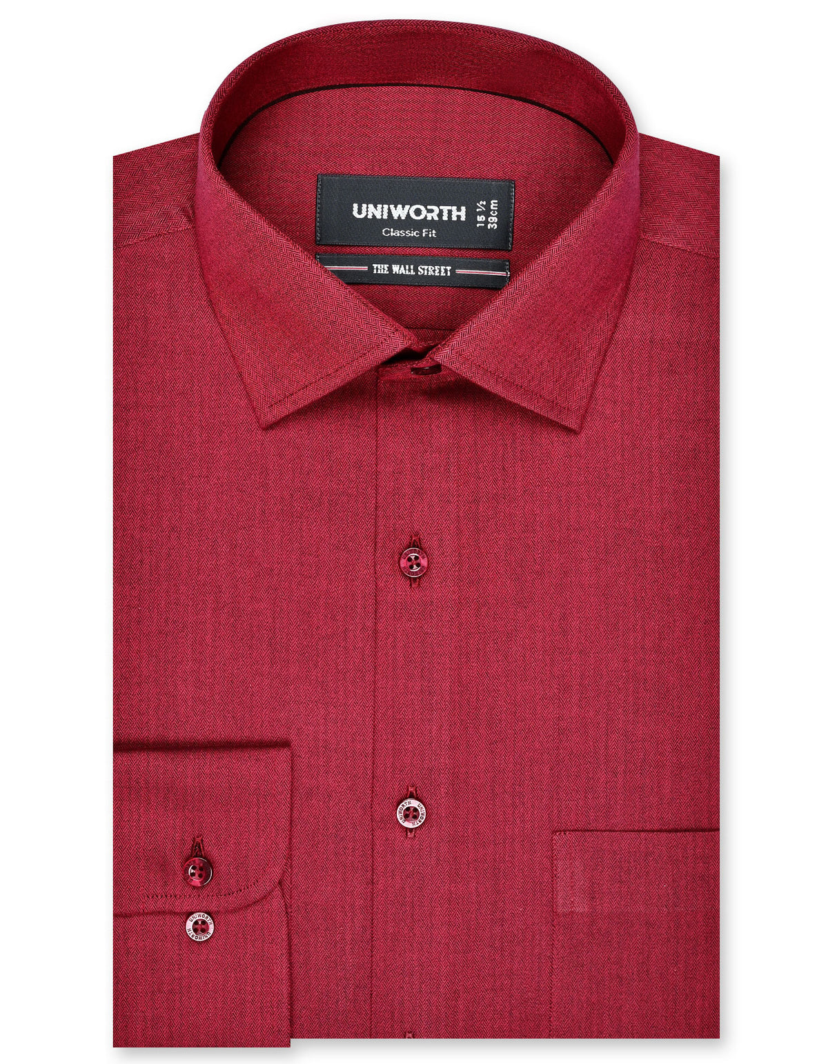 Self Maroon Classic Fit Shirt FS20446RF-14.5