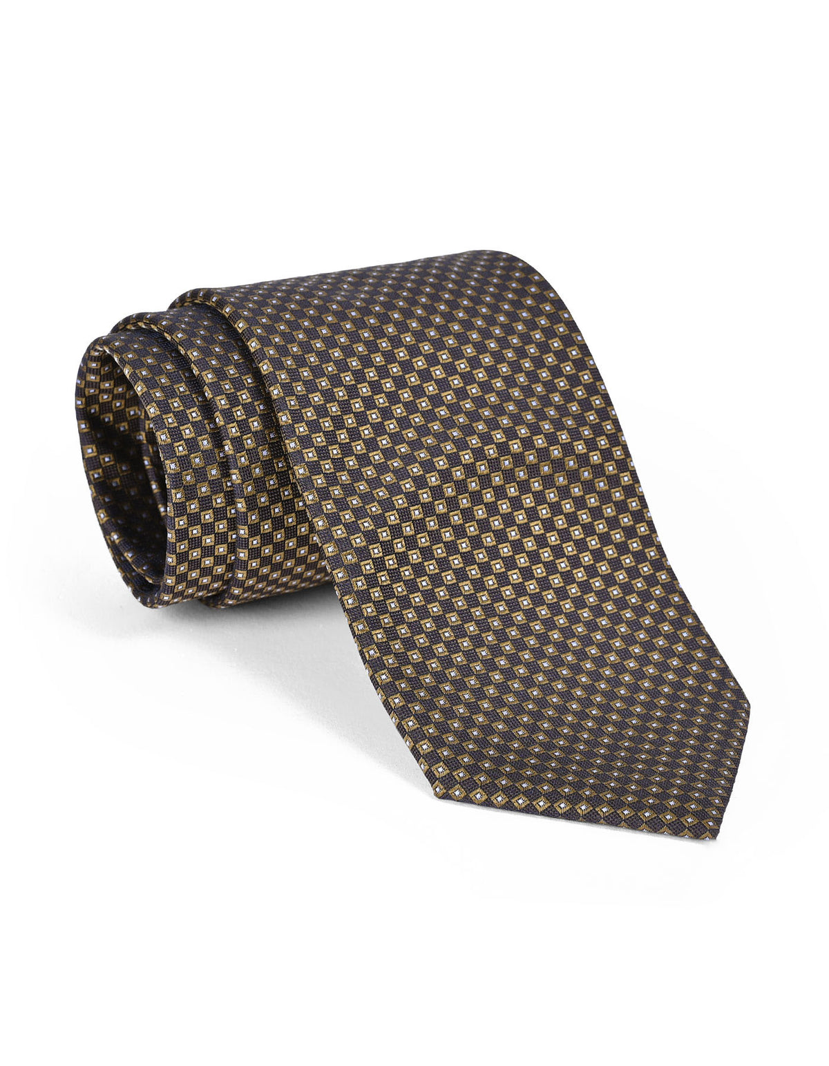 Brown Geometric Tie