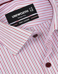 Stripe Red Tailored Smart Fit Shirt FS2864-1SF-15