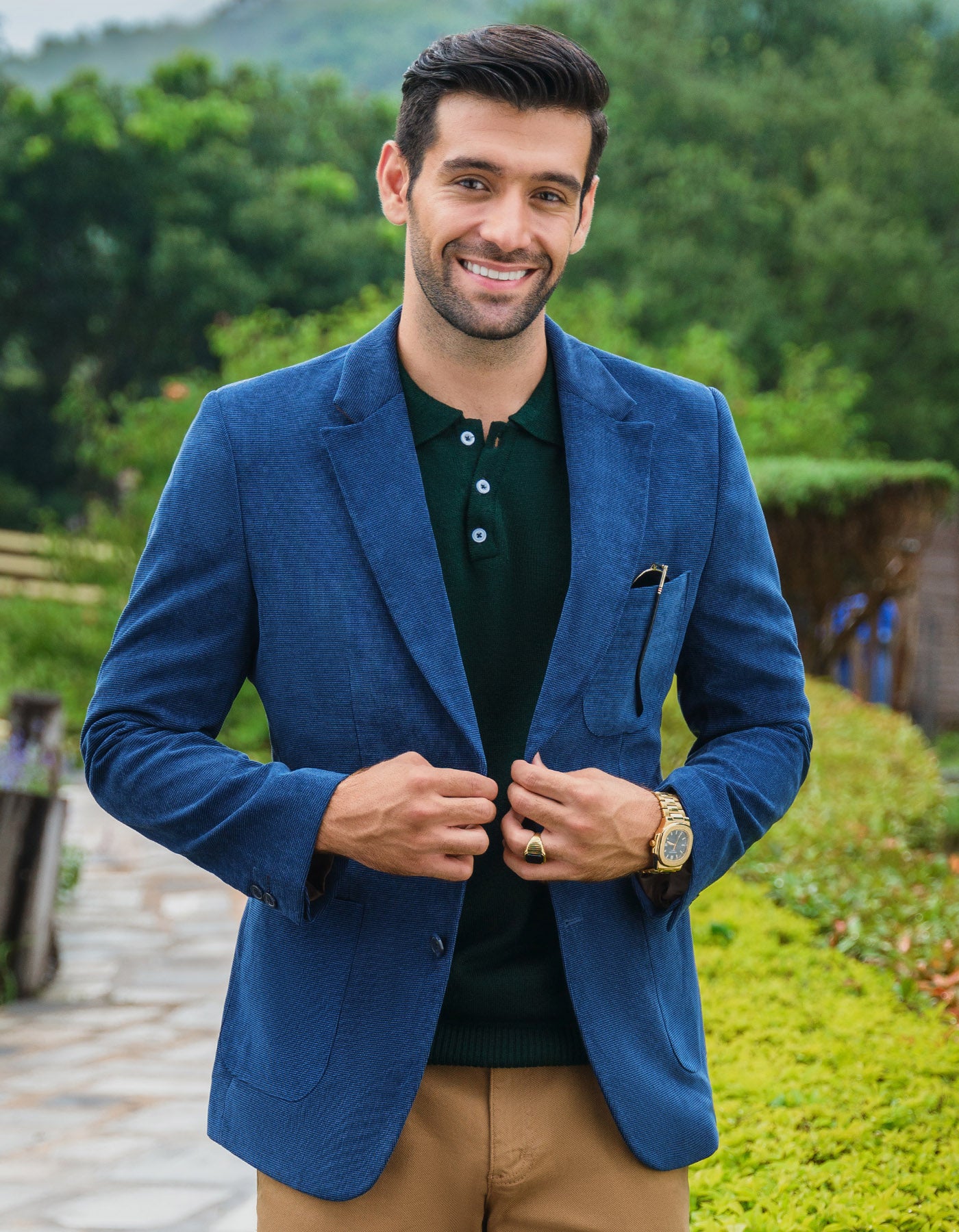 Green Plain Pull Over SFA2410-1-M