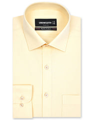Plain Cream Tailored Smart Fit Shirt FS1649-1SF-14.5
