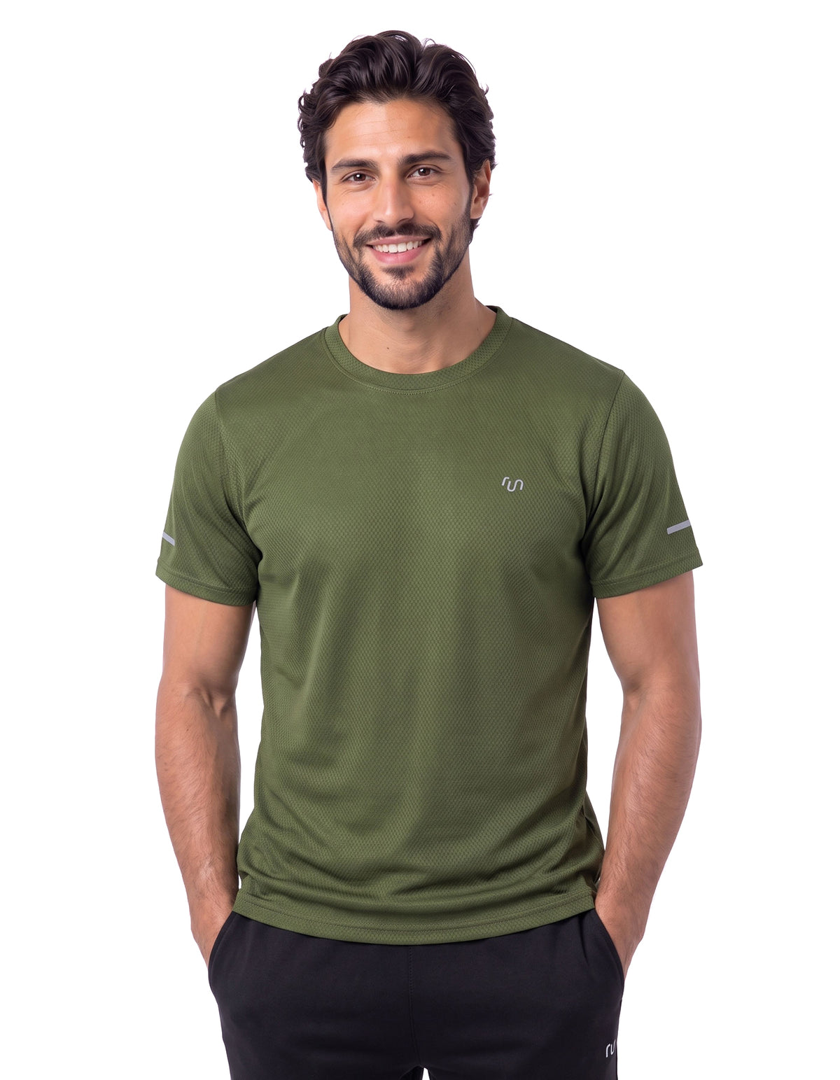 Olive Texture Gym Tee