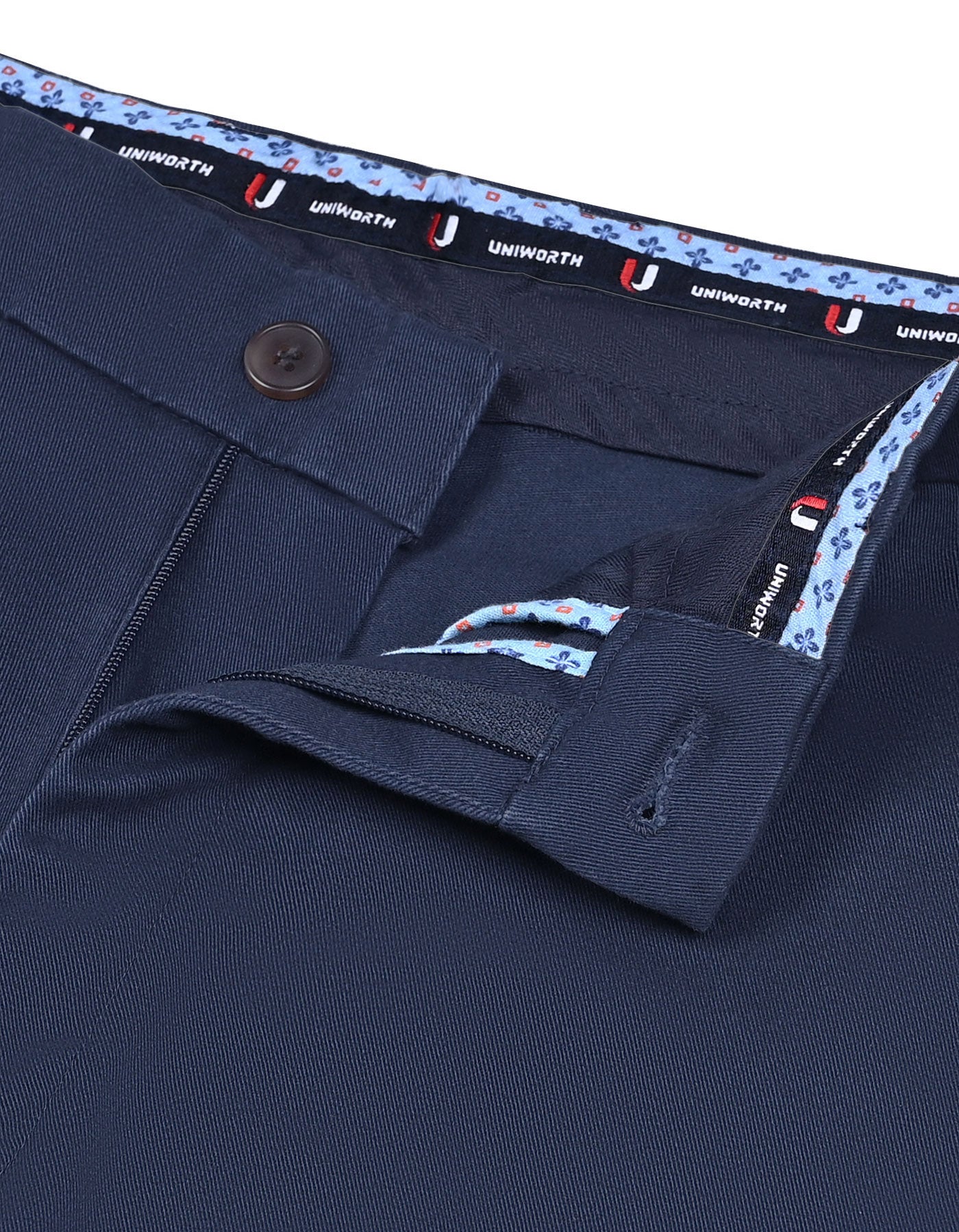 Navy Smart Fit Cotton Trouser FTC2517S-32