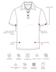 Maroon Plain Pique Polo Shirt