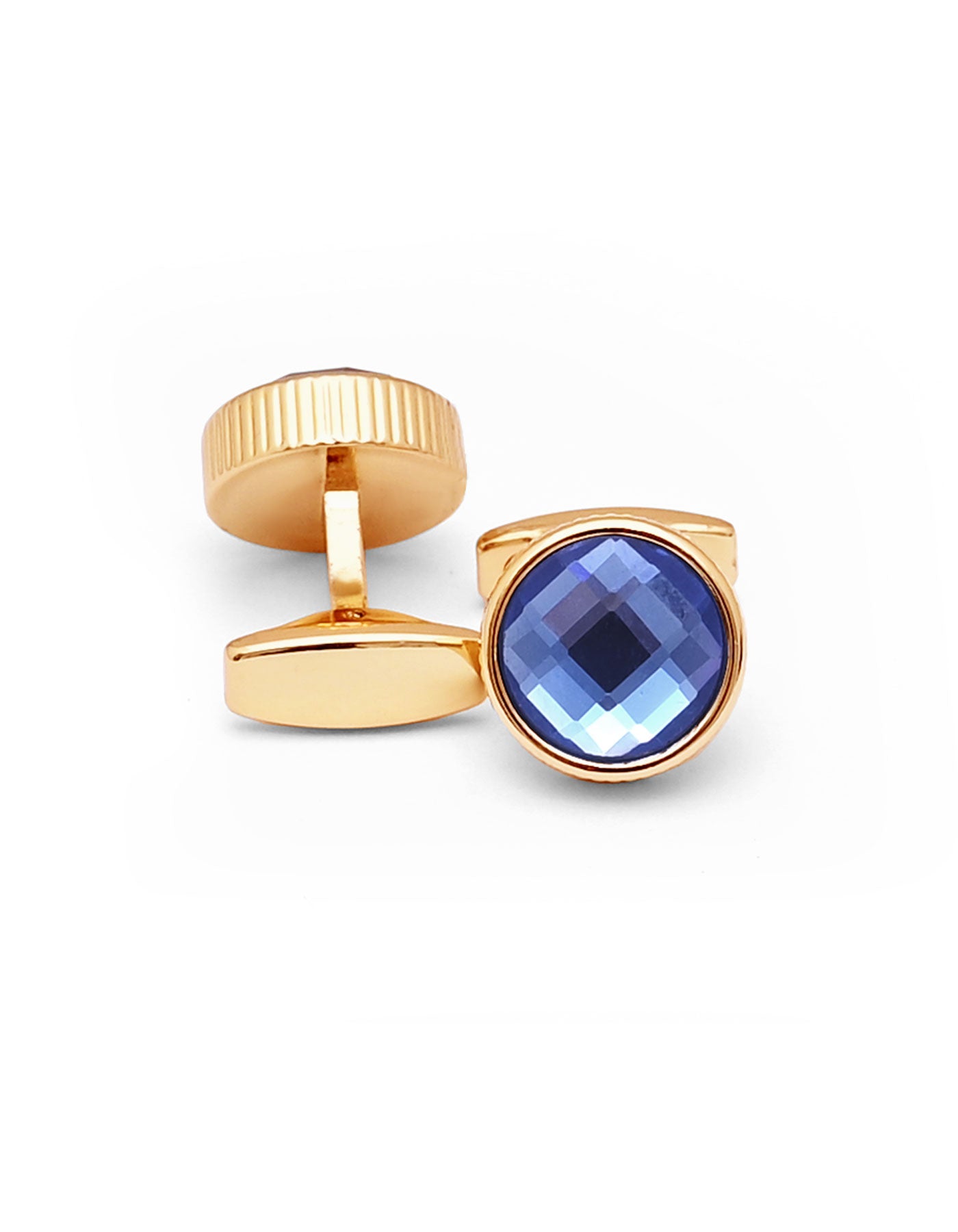 Blue Geometric Cufflink