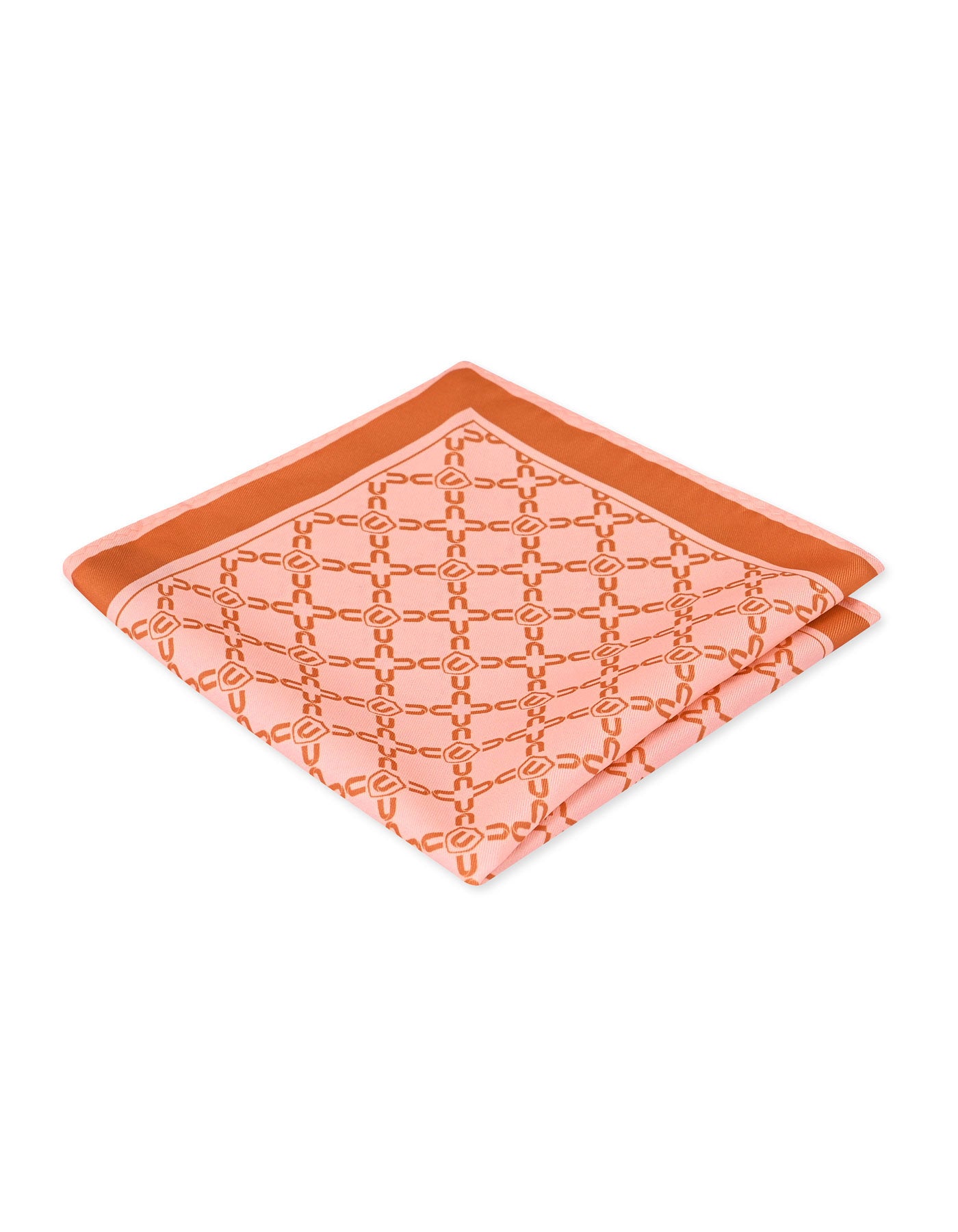 T Pink Geometric Pocket Square