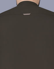 D Brown Plain Kameez Shalwar KS2517-4S-L