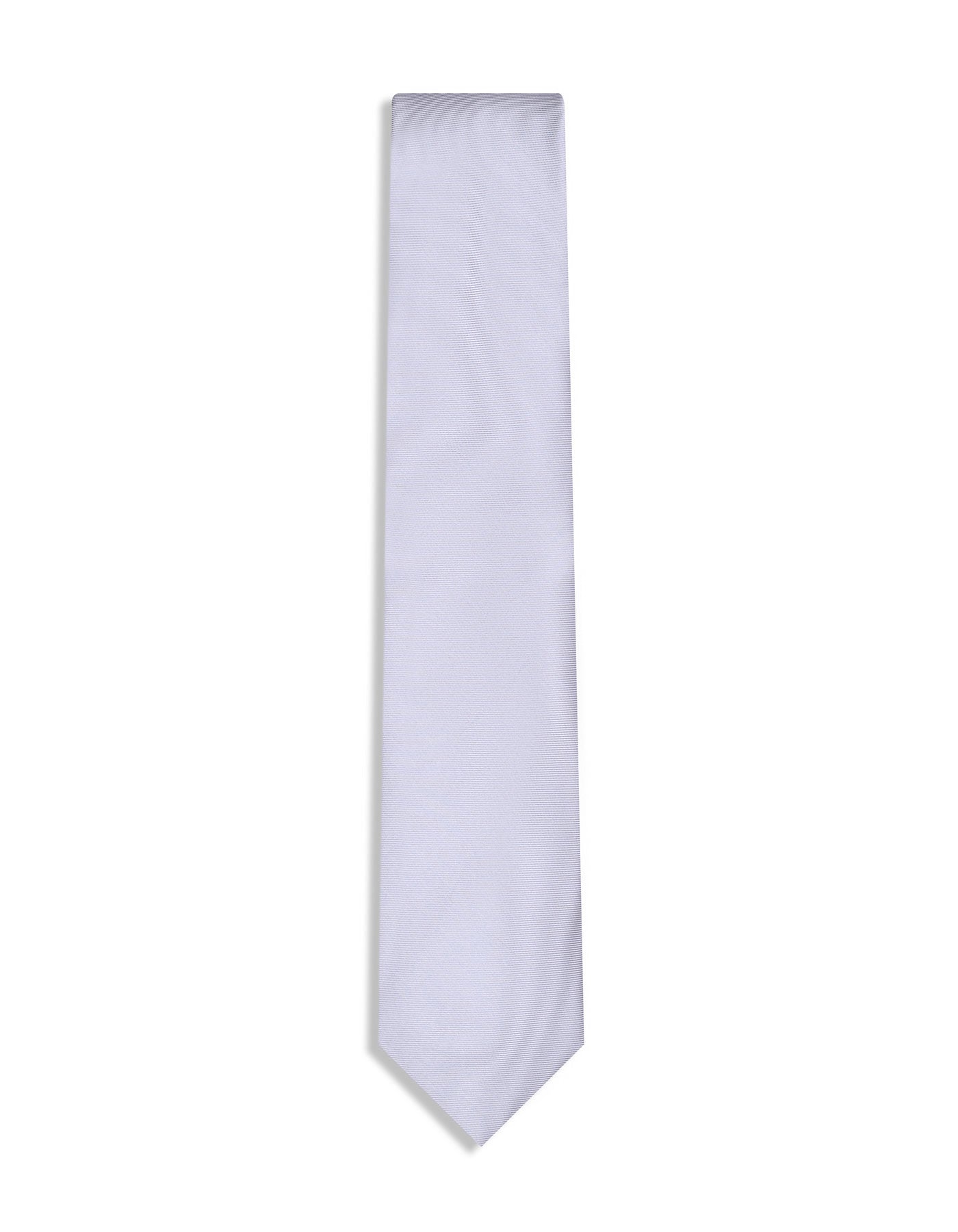 Silver Self Plain Tie