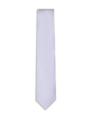 Silver Self Plain Tie