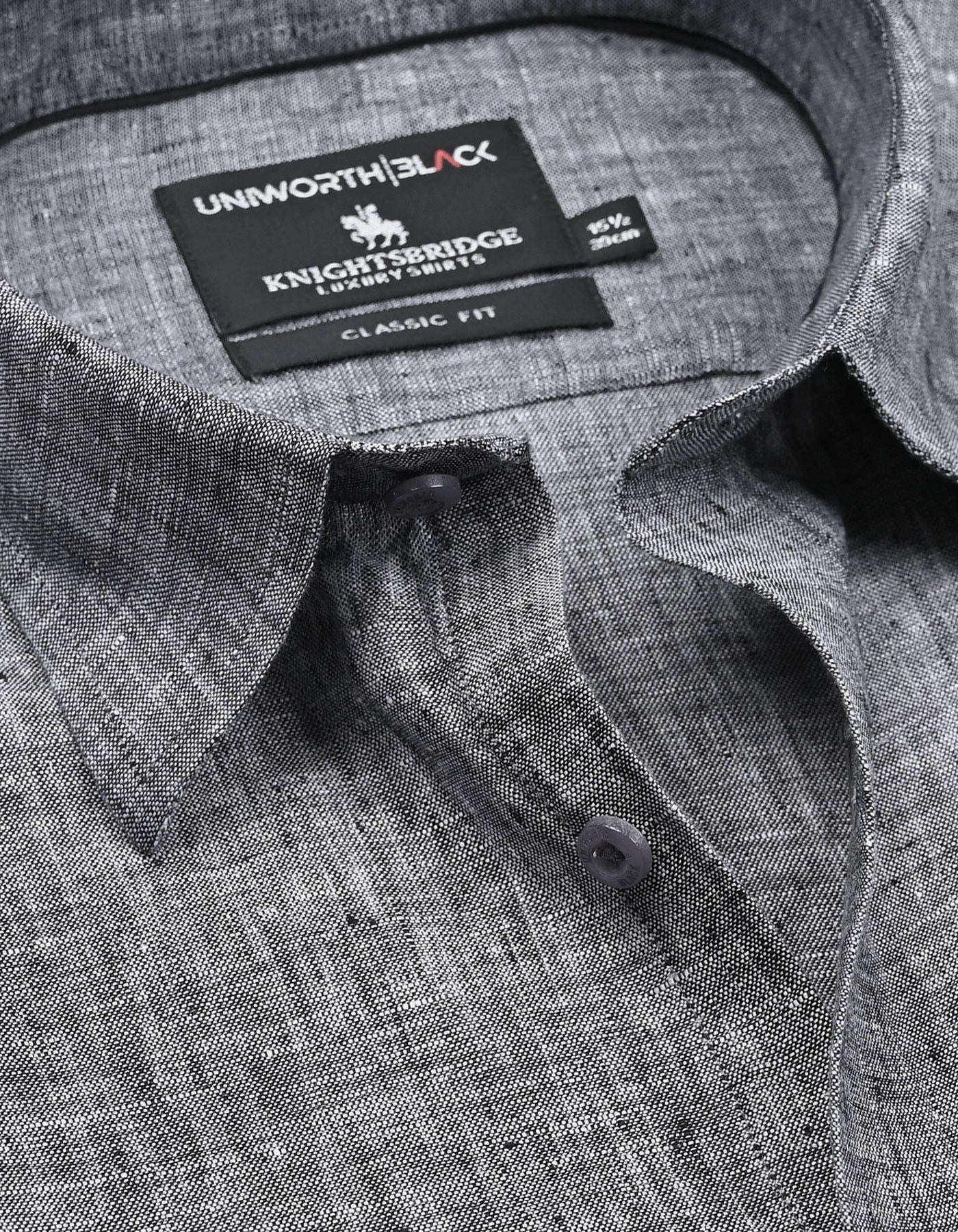 Plain Charcoal Classic Fit Shirt FS2419-3RF-15