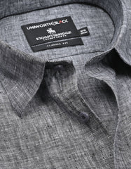Plain Charcoal Classic Fit Shirt FS2419-3RF-15