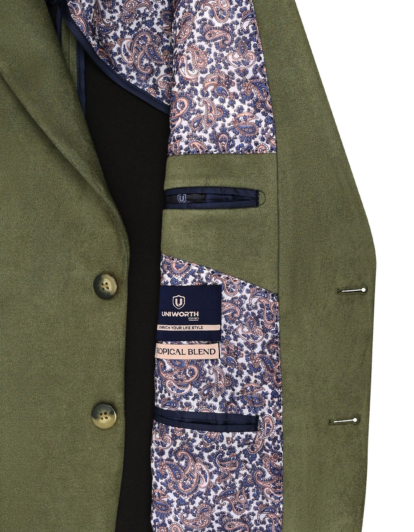 Olive Tailored Smart Fit Coat CC2533-42