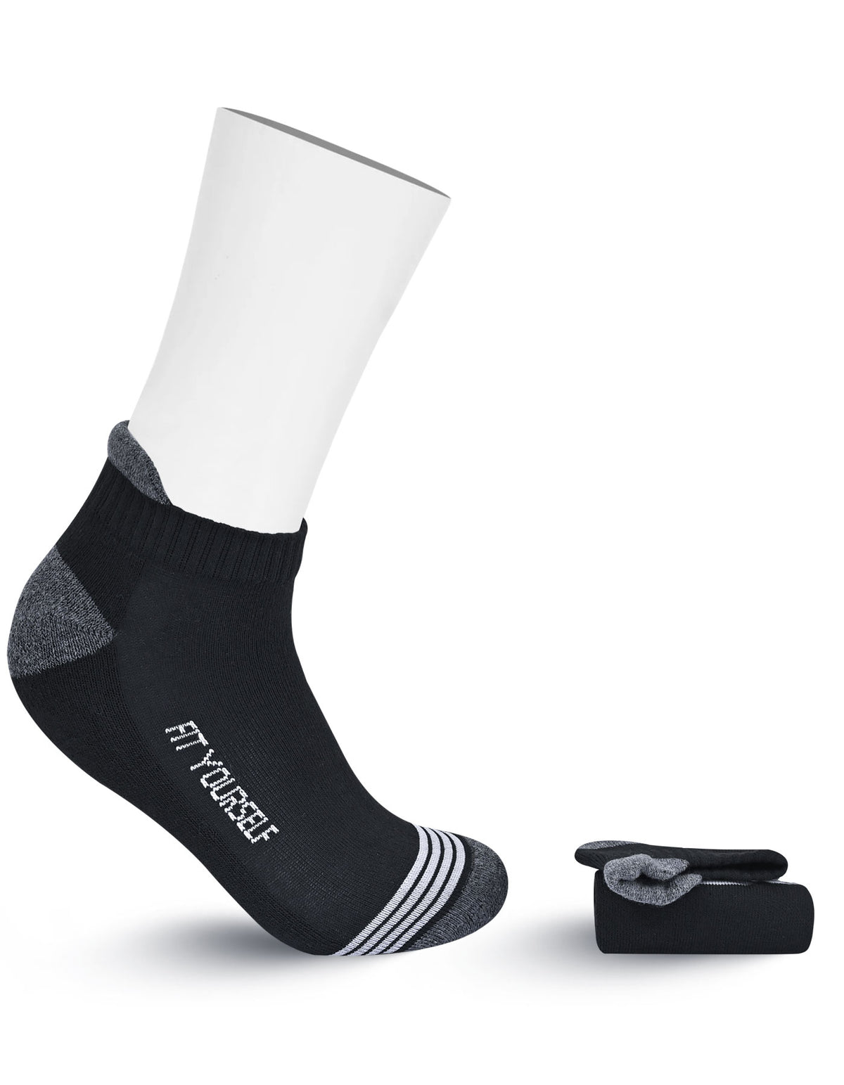 Black Stripe Ankle Socks