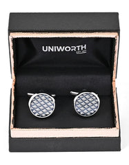 Grey Circle Cufflink