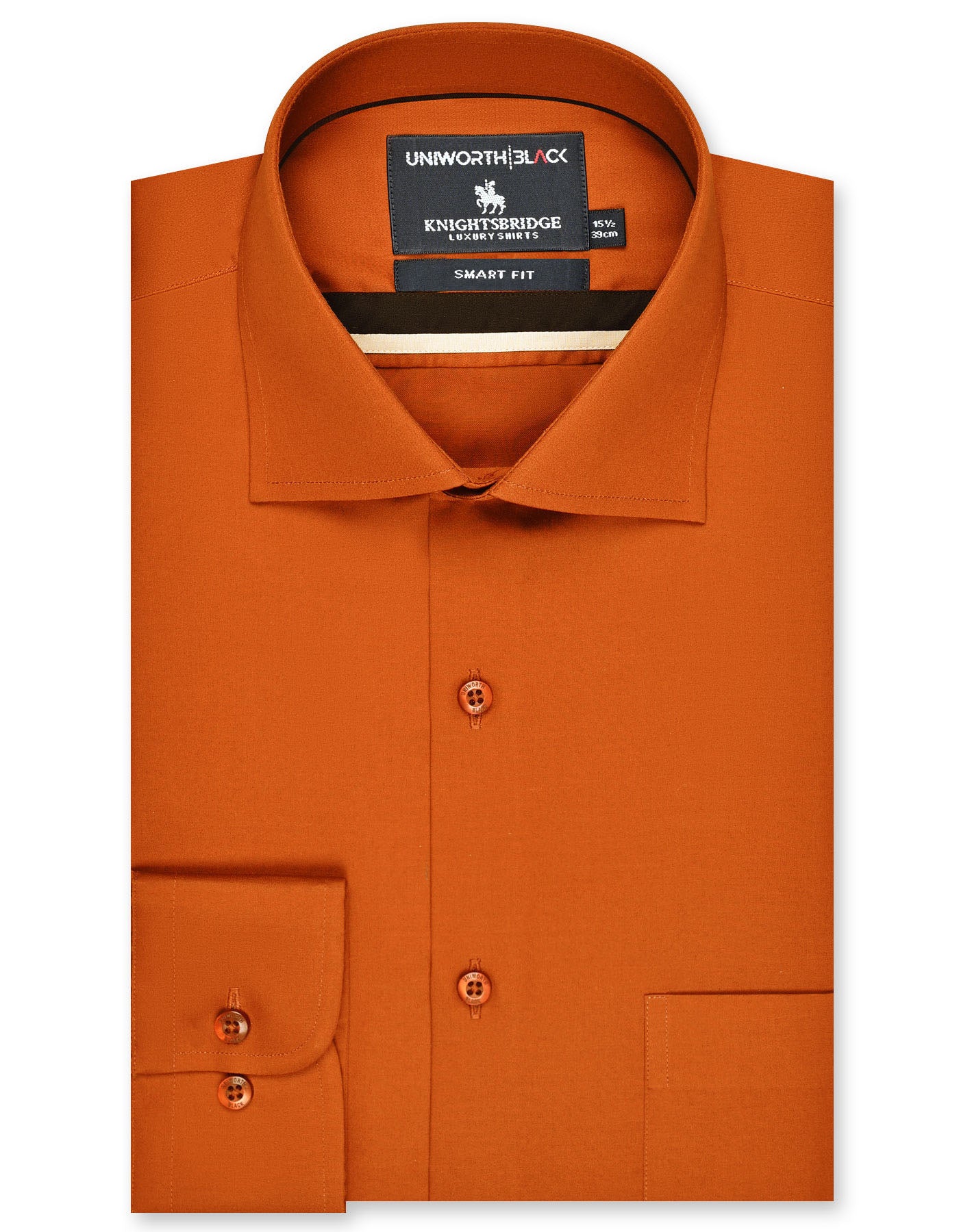 Plain L Brown Smart Fit Shirt FS2357-3SF-14.5