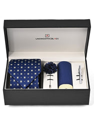 Navy Geometric Men Accessories Box