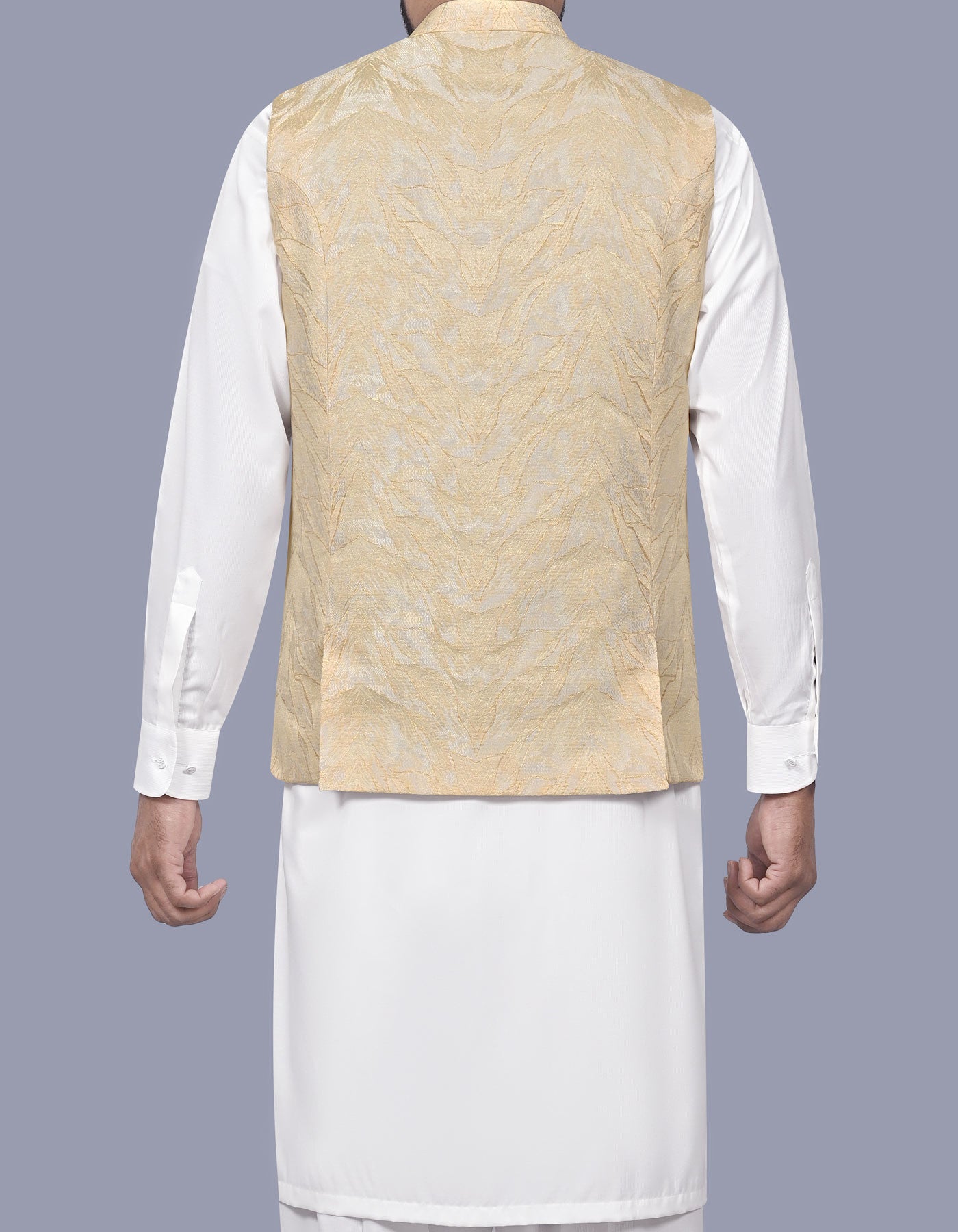 Cream Texture Waist Coat WC2601C-40