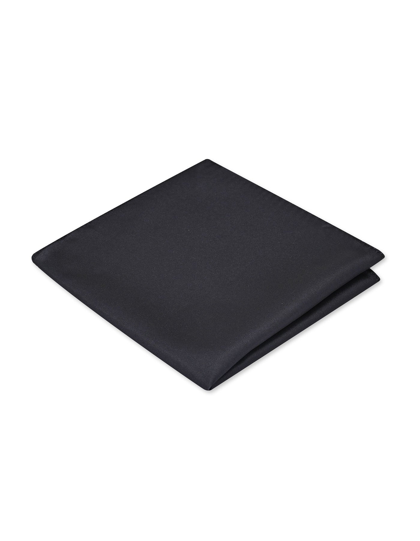 Black Plain Pocket Square