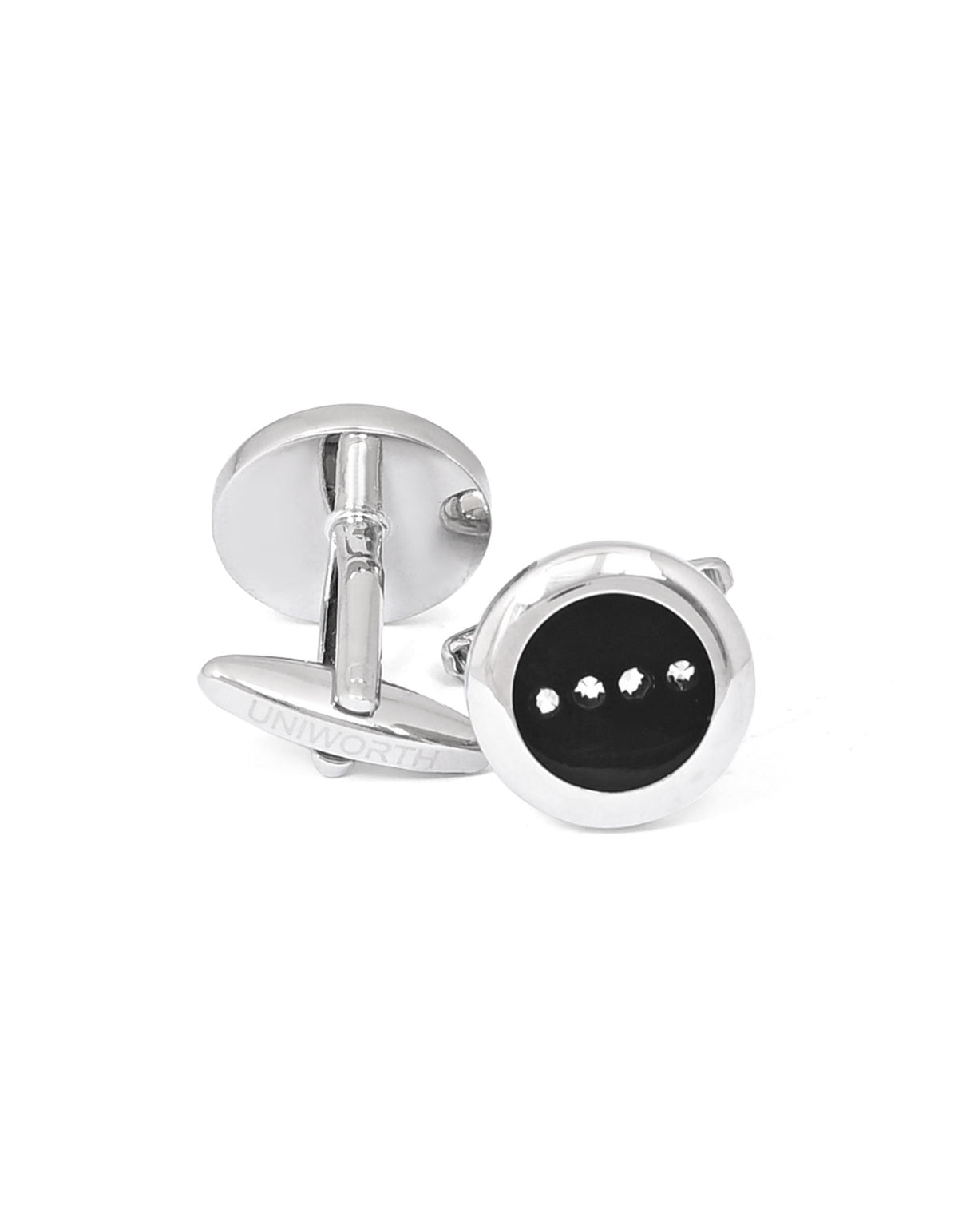 Black Circle Cufflink